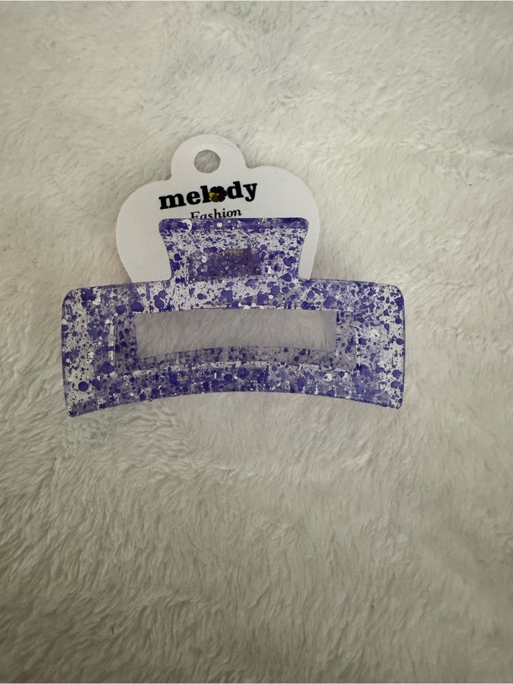 Glitter Rectangular Hair Clips - Assorted Colors - Picture 5 of 6